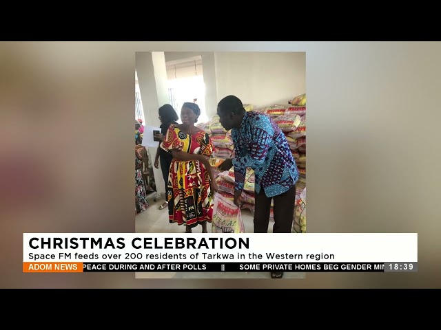 Christmas Celebration: Space FM feeds over 200 residents of Tarkwa in the Western region (25-12-23)