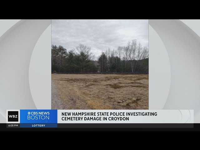 Damage found at cemetery in Croydon, New Hampshire