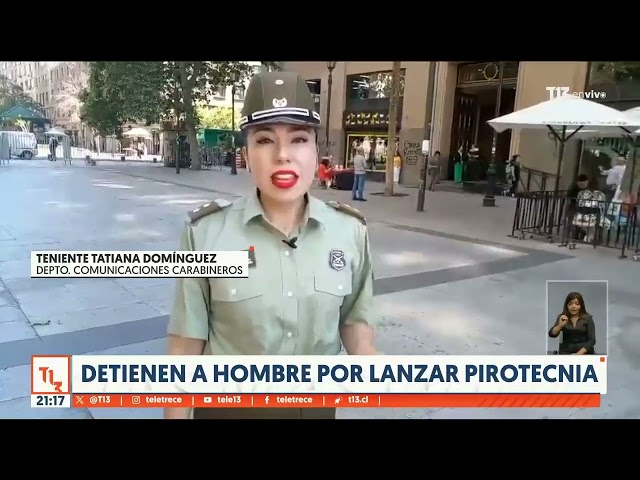 Detienen a hombre por lanzar pirotecnia