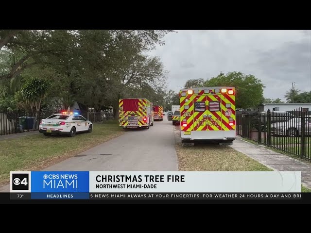 Christmas tree fire under investigation in NW Miami-Dade, no injuries reported