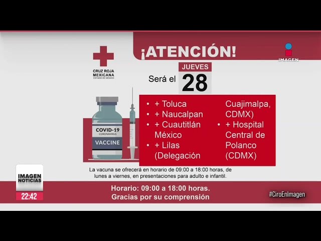 Cruz Roja comenzará vacunación contra Covid-19 con dosis de Pfizer | Ciro Gómez Leyva