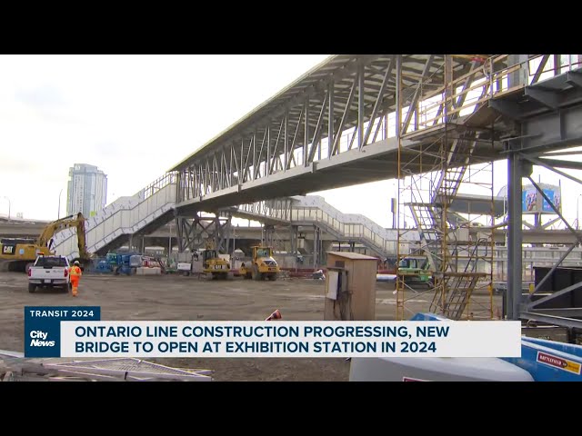 Ontario Line construction progressing, new bridge opening at Exhibition Station in 2024