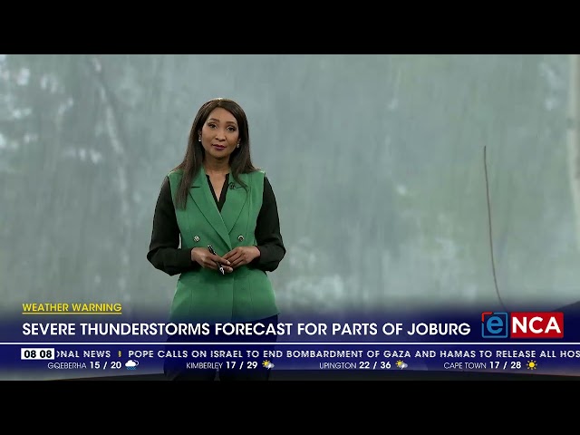 Severe thunderstorms forecast for parts of Joburg