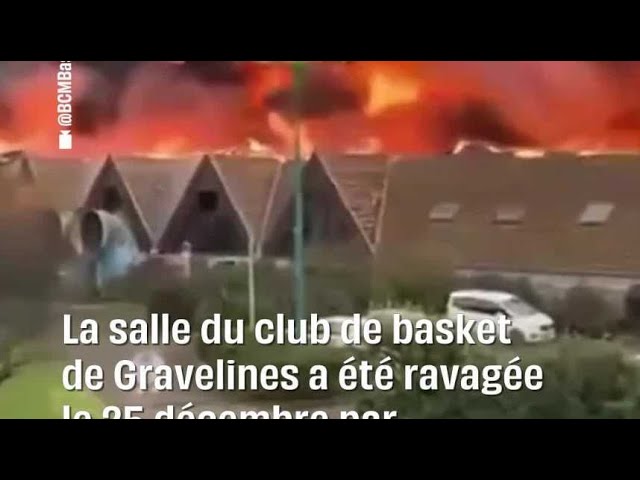 Gravelines : Un terrible incendie a ravagé la salle de basket #shorts