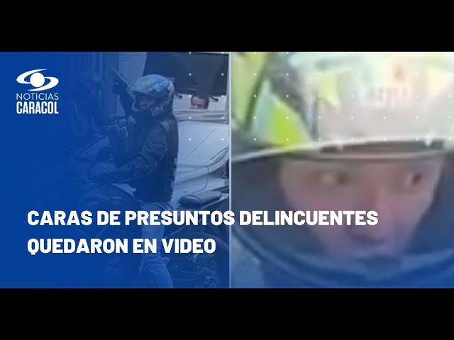 Estos delincuentes causaron pánico disparando durante fleteo en Bogotá