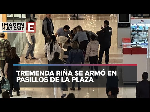 Mujer cacha a su esposo con la amante gastando el aguinaldo en Galerías Metepec