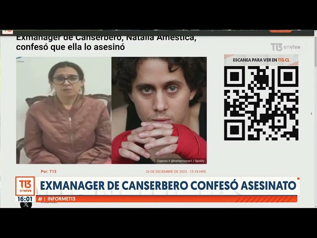 Natalia Améstica confesó que asesinó a Canserbero y Carlos Molnar