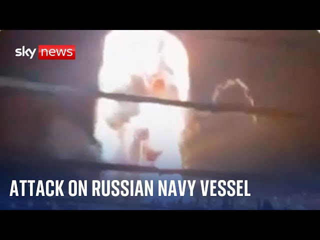 Ukraine claims to have destroyed Russian navy vessel in Crimea