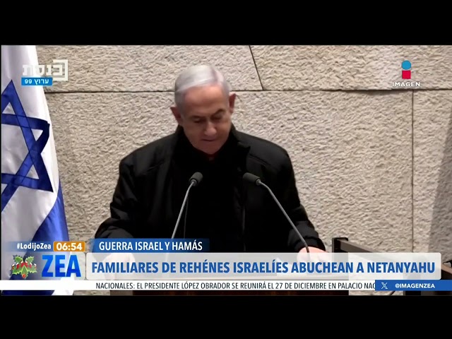 Familiares de rehenes israelíes abuchean a Benjamín Netanyahu | Noticias con Francisco Zea