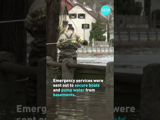 Germans spend Christmas Day with flooded streets #shorts