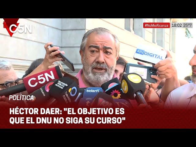 Habló HÉCTOR DAER tras la REUNIÓN de SENADORES de UP con la CGT