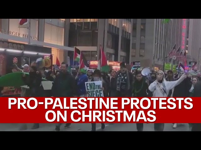 Anti-Israel protests held across the U.S. on Christmas Day