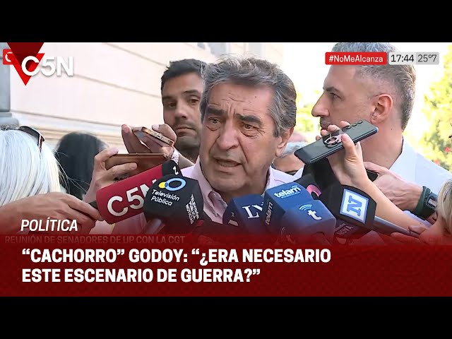 Habló HUGO "CACHORRO" GODOY tras la REUNIÓN de SENADORES de UP con la CGT