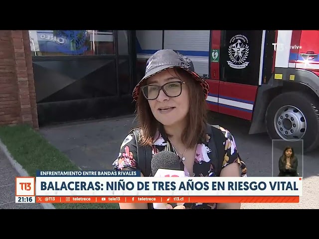 Niño de tres años en riesgo vital tras balacera en San Bernardo