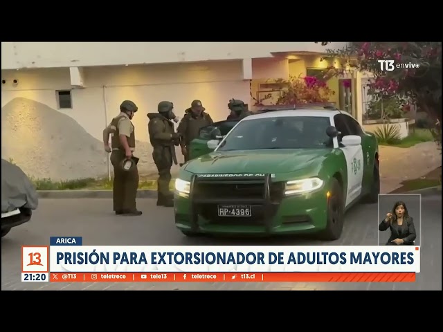 En prisión preventiva queda extorsionador de adultos mayores en Arica