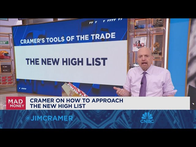 I rarely recommend buying stocks straight off the new high list, says Jim Cramer