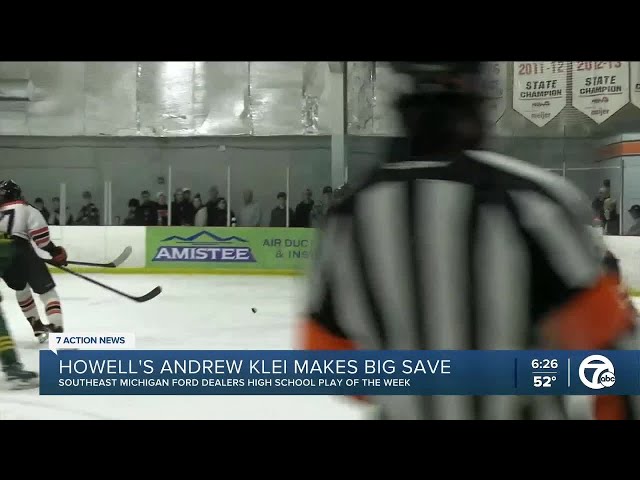 High School Play of the Week: Howell senior goaltender Andrew Klei makes huge save