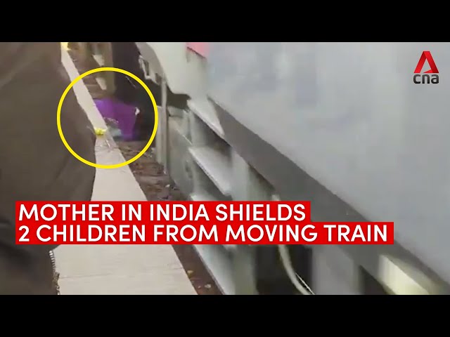 Woman in India shields two children from moving train, all 3 survive