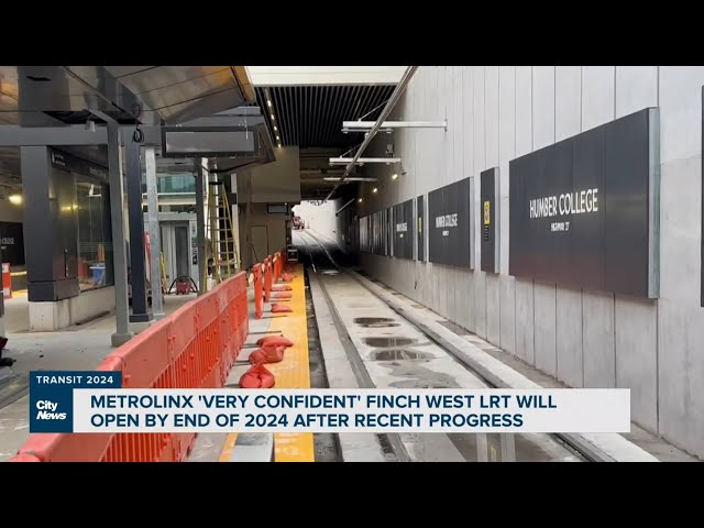 Metrolinx 'very confident' Finch West LRT will open by end of 2024 after recent progress