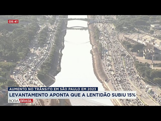 Levantamento aponta que lentidão no trânsito subiu 15% em SP