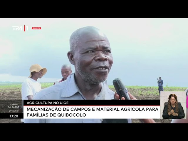 Agricultura no Uíge - Mecanização de campos e material  agrícola para famílias de Quibocolo