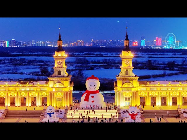 Live: Giant snowman makes annual appearance in Harbin, NE China – Ep. 4