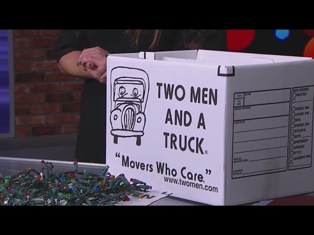 Packing up holiday decor with Two Men and a Truck