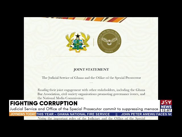 Fighting Corruption: Judiciary and Office of the Special Prosecutor commit to suppressing menace