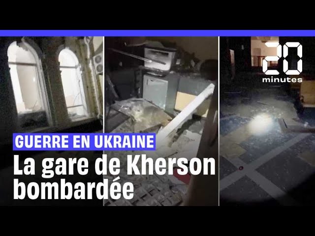 Guerre en Ukraine : Au moins un mort dans le bombardement de la gare de Kherson #shorts