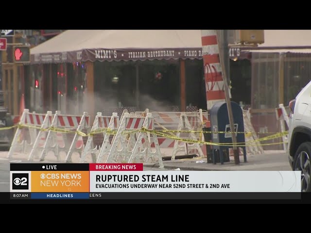 Steam line rupture prompts evacuation in Midtown East