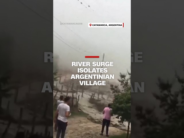 River rips bridge apart in Argentina