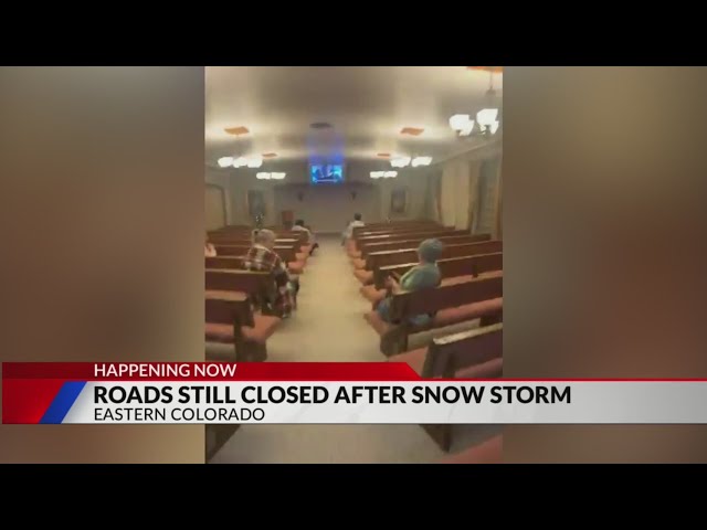 Stranded travelers take shelter at funeral home in Burlington