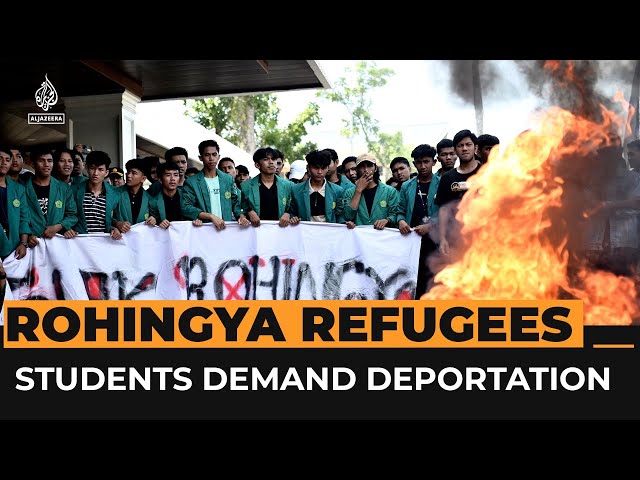 Indonesian students demand deportation of Rohingya refugees | #AJshorts