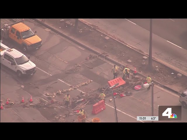 Protest blocks traffic near LAX