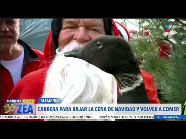 Alemanes participan en carrera para digerir la cena de Navidad | Noticias con Francisco Zea