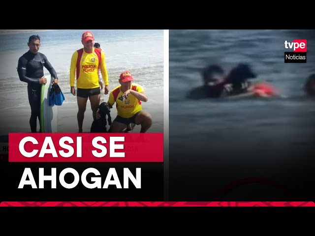 Ica: rescatan a hombre y su mascota en playa Hermosa