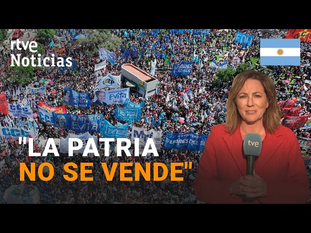 ARGENTINA: PROTESTA MASIVA contra el DECRETO de MILEI que DESREGULA la ECONOMÍA l RTVE Noticias