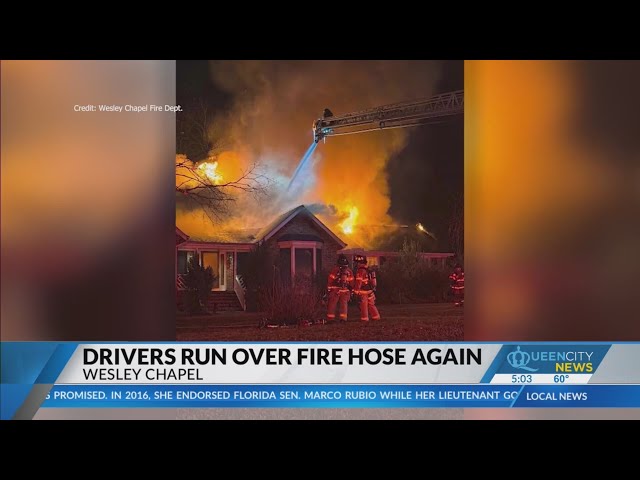 'Only thing supplying water': Union County drivers nearly ruin supply hose during firefigh