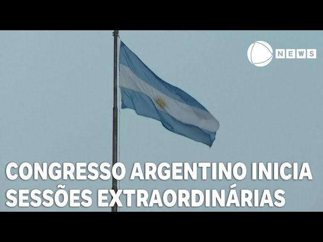 Congresso argentino inicia sessões extraordinárias