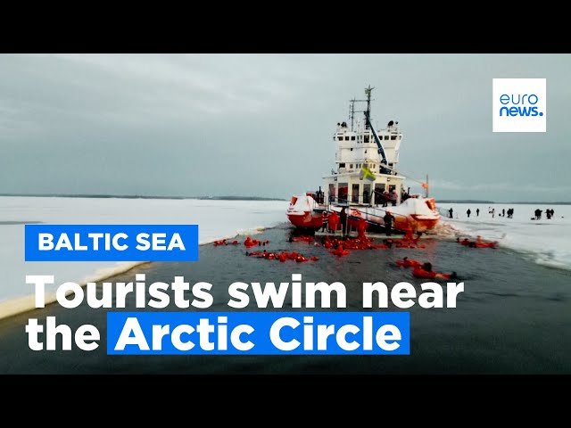 Freezing swimming in the Baltic Sea during a 3 hours cruise on an icebreaker boat for 285€ ($313)