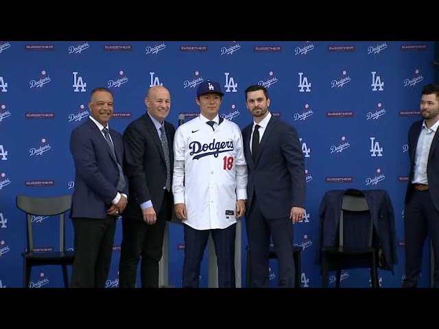 LA Dodgers introduce Yoshinobu Yamamoto at press conference