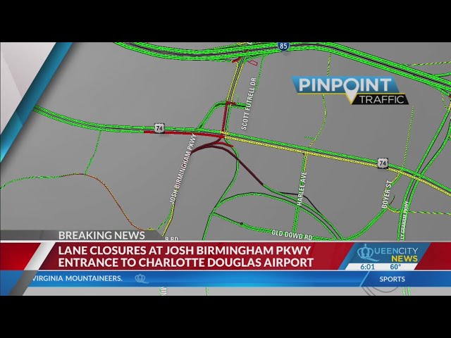 Traffic delayed for travelers entering Charlotte Douglas