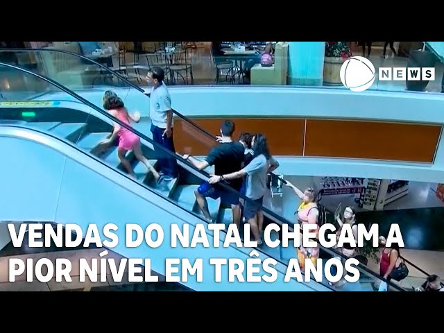 Vendas de natal recuam e chegam a pior nível em três anos