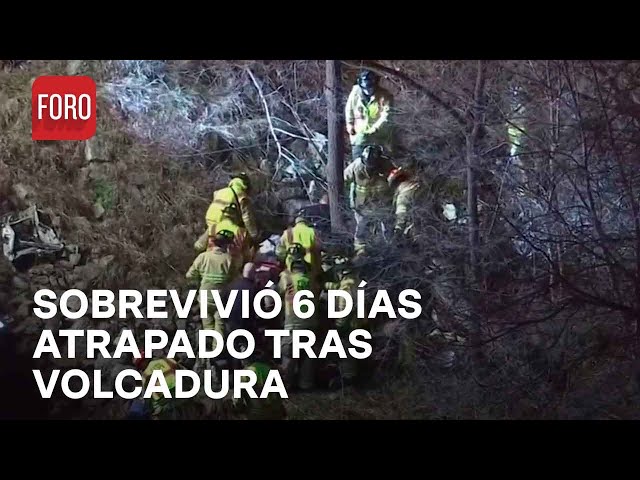 Rescatan a hombre que quedó atrapado en su auto durante 6 días - Las Noticias