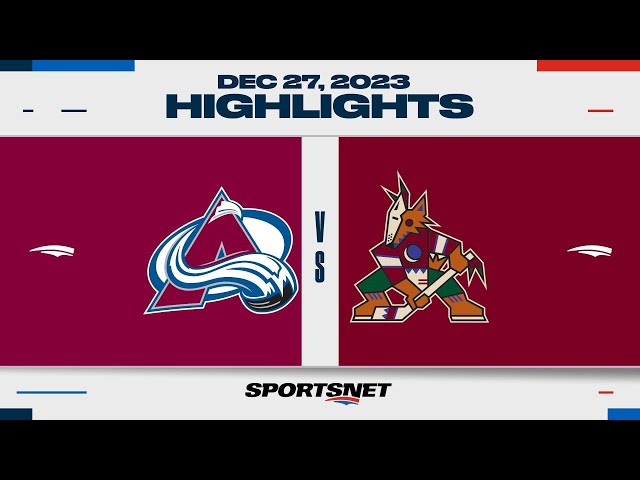 NHL Highlights | Avalanche vs. Coyotes - December 27, 2023