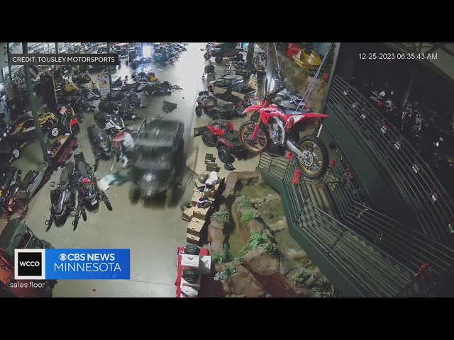 Like a scene from a movie, man goes on joyride through a motorsports store