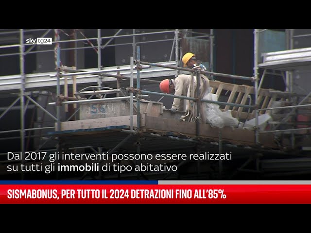 Sismabonus, nel 2024 aliquote ordinarie e sconti fino all'85%