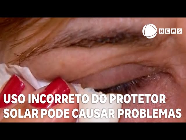 Uso incorreto de protetor solar pode causar conjuntivite tóxica