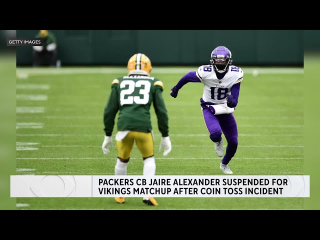 Packers CB Jaire Alexander suspended for Vikings matchup after coin toss incident