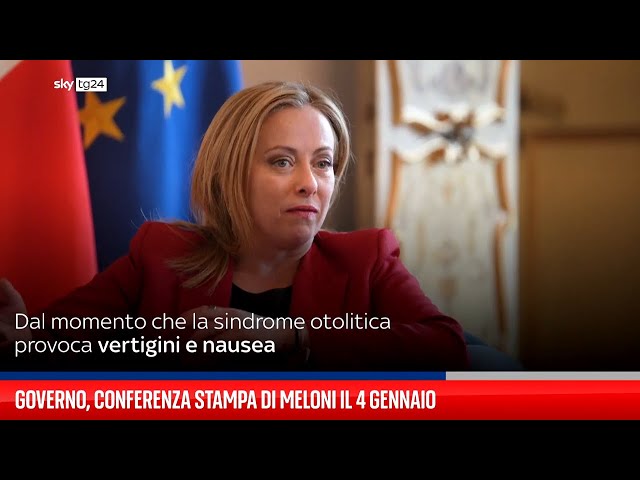 Governo, conferenza stampa di Meloni il 4 gennaio